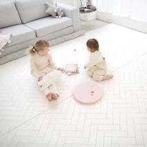 꿈비 [리코코] 셀프 시공 롤 매트 200x110x1.5cm 헤링본/층간소음 놀이방 거실 아기 유아, 헤링본