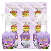 7979 샤프란 꽃담초 섬유탈취제 2가지향 400ml x 2개 + 리필 320ml x 6개, 연꽃