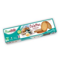 BIOSHOK 바이오소크 브레타뉴 케이크 퓨어 버터 쿠키 과자 비스킷 갈레트 breton cake butter 130g 6개, 1세트