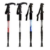 4단 등산 스틱 지팡이 용품 초경량 트래킹, 쿠팡 등산스틱 일자형 블루