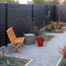 플라스틱 울타리 야외 펜스 주택 정원 테라스 카페, 반밀폐형(블랙)