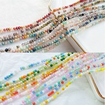 [파랑새97] 믹스 론델 원석 2mm 3mm 시드 비즈 악세사리 만들기 반지 팔찌, 3mm 올리브 민트 믹스