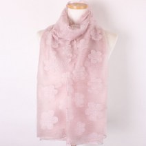 랜덤 데이지 플라워 빅 노방 스카프 자수 레이스 머플러 목도리 마후라 가을