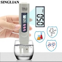 2-in-1 PPM 물 TDS 미터 테스터 식수 품질 분석기 모니터 필터, 없음
