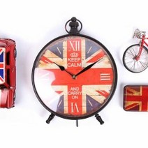 빈티지 런던 탁상겸 벽시계 -Unionjack, 단품