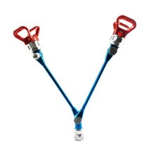 에어리스 스프레이 건 연장 폴 에어리스 페인트 스프레이 용 2pcs 노즐 시트 에어리스 팁 슈트의 각도 조절 가능, 레드 팁 가드 포함, 2개