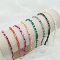 [3g]샤론델 4mm 컬러믹스 원통 자개 / 비즈 공예 취미 악세사리 집콕 만들기 부자재 DIY재료, 그레이 JR06