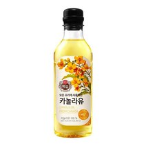 CJ제일제당 풍미 백설 카놀라유 캠핑식용유 500ml 업소용 전부침 새우튀김 식용류오일, 4개