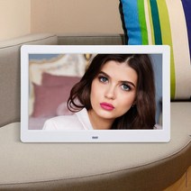 디지털액자 전자액자 전자앨범 LCD 사진 프레임 101 인치 HD 디지털 1024x600 초박형 LED 전자 앨범 홈 인, 02 Ivory White 32G_04 AU 플러그