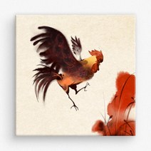 아트박스/꾸밈 iw291-닭_동양화_노프레임, A타입