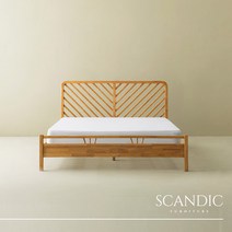 [스칸딕] 쥬드 순수 원목 슈퍼싱글(SS) 침대프레임_매트리스 별도 구매 북유럽 디자인 원목 침대, 라이트 내츄럴