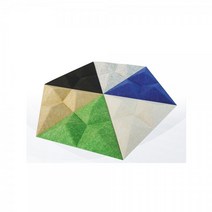 3D입체 폴리에스테르 흡음판 벽장식 음향 방음 흡음, 은회색