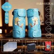 전기찜질기 찜질팩 온열 배 허리 무릎 관절 찜질기 복대 충전식 난방 난방 팔꿈치 패드 뜸 뜨거운 압축 물리 치료 팔 칼집 팔 따뜻한 테니스 난방, 투팩-콜드인디고-플러그인 ⊙아이롱 약팩, 한 사이즈