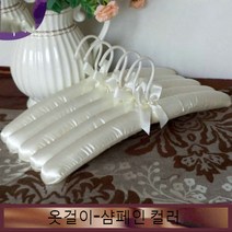 JINGHENG 패브릭 옷걸이 스펀지 노라인 미끄럼방지 바지걸이 치맛자락 웨딩드레스 다용도 길이늘임, T02-10개, C07-샴페인색(39cm옷걸이)