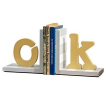 선반용 북엔드 사무실 액세서리 글자 그림 목재 미국 스타일 홈 장식 물건 책상 정리 문구, OK
