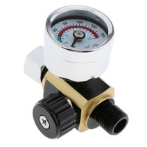 GHSHOP 압력 밸브 조절기 0-140PSI/10Bar, 3.2CM, 실버, 알루미늄 합금