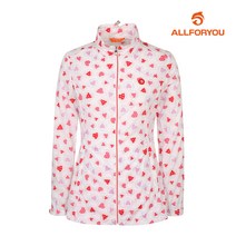 [올포유] [올포유] 여성 하트 도트 프린트 폴리 스판 점퍼 AWJUI6319-100_G