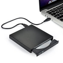 노트북 CD롬 외장 DVD 굽기 휴대용DVD플레이어 USB 2.0 휴대용 외부 dvd rom 광학 드라이브 cddvd-rom 호환 95, 검은 색