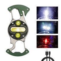 led red blue shoulder police light usb c 충전식 깜박임 안전 참신 조명 미니 키 체인 손전등 자전거 경고등, 03 Package C