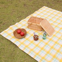 페이퍼가든 자체제작 방수 라니 체크 피크닉 매트 돗자리 대형 감성 북유럽 휴대용 캠핑, 피크닉매트 라니핑크