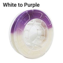 프린트보드 필라멘트 TOPZEAL PLA 조명 색상 변경 3D 프린터 필라멘트 치수 정확도/- 0.05mm 1KG 스풀 프린터용 1.75mm114522, White to Purple
