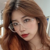 DMM PKFARM 빅 오버사이즈 투명 사각 뿔테안경