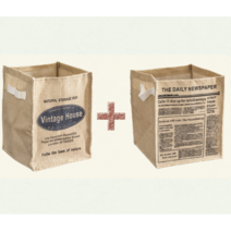 (2개세트) 그린크레파스 친환경 린넨 바구니 빨래 재활용 장난감 물품 바구니