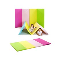 나sesp+플리카 체육매트 4단 접이 대 후르츠 방염 항균 놀이방식 폴더 접이식 아기♥escapee, ♥escapee!!