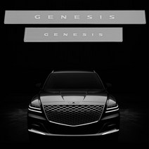 JS automotive 제네시스GV80 차량전용 발자국방지 알루미늄 도어스커프 인테리어 몰딩 자동차 실내 튜닝 악세사리 용품, 제네시스GV80 알루미늄 도어스커프, 제네시스