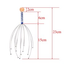 12pcs 문어 머리 두피 목 장비 스트레스 릴리스 마사지 바디 마사지 머리 두피 마사지를위한 수십 마사지, 2개