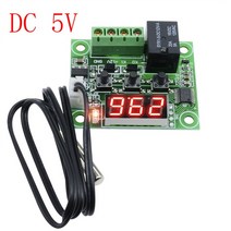온도계측기 자기온도계 W1209 DC 5V 12V 24V 열 냉각 온도 조절기 스위치 컨트롤러, 01 5V Red