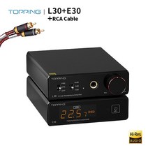 토핑 L30 토핑 E30 DAC L30 헤드폰 앰프 110v 220v 앰프 및 E30 디코더, E30-L30-RCA- 블랙