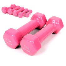 [리퍼] 핑크 덤벨 아령 5종 0.5 ~ 3KG, 낱개 3KG 1개
