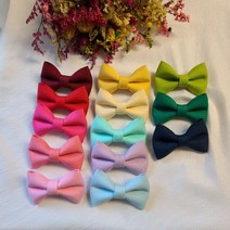 강아지 리본핀 강아지핀 머리삔 애견헤어악세사리, 핫핑크, 기본리본