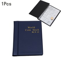 30 시트 가죽 종이 머니 컬렉션 앨범 페이지 포켓 보호 가방에 대한 통화 루스 리프 지폐 동전 도서, 06 blue coin stock
