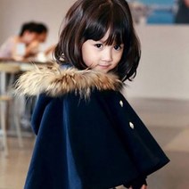 보니또 유아동 겨울코트 라쿤 망토 크리스마스옷 여아 겨울 코트