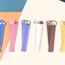 말랑말랑 구부러지는 자 캐릭터 컬러 12cm 눈금자 5p, 화이트
