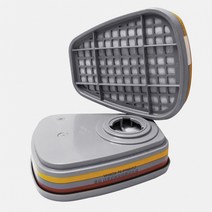 전면형 반면형 방독면 마스크 호흡 보호구 방독 필터 정화통 유기증기및산성가스용 6003 1세트 2개-5개묶음