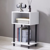 거실 쇼파 침대 사이드 오픈 협탁 400 (2색) 수납 침실 서랍 작은 좁은, 오크