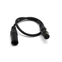 5핀 수-3핀 암 XLR 커넥터가 있는 DMX 어댑터 케이블 조명 액세서리, 0.5 미터, 다른, 블랙