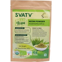 Neem SVATV Organic Neem Powder | Azadirachta Indica | Certified USDA Organic Purifying Ayurvedic He, 1, 기타