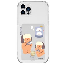 갤럭시S20울트라 케이스 또아네 겨울동물 에어쿠션 투명 카드 젤리