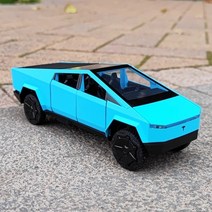 132 테슬라 사이버 트럭 합금 자동차 모델 다이캐스트 및 장난감 차량 픽업 오토바이 자동차 어린이 장난감 크리스마스 선물 남아 장난감, blue