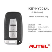 AUTEL-프리미엄 스타일 범용 스마트 키 크라이슬러/캐딜락/혼다/현대/닛산 MaxiIM KM100 KM100E IM508 IM608 pro와 함께 사용, [03] IKEYHY003AL
