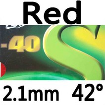 탁구러버 탁구라버 RITC 729 Friendship 729-40S Pips-in Table Tennis PingPong Rubber With Sponge, [01] Red 2.1mm 42