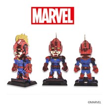 퍼즐피플 3D메탈 로봇 입체퍼즐 모음, 3D메탈 마블 캡틴마블, 1Ea