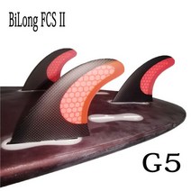 서핑보드 BiLong-FCS II 서핑 보드 지느러미 스러스터 3 개 세트 유리 섬유 벌집 탄소 M/G5 크기 핀 퀼하스 바디, [15] G5, 15 G5