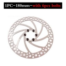MTB 플로팅 디스크 브레이크 로터 140mm 160mm 180mm 203mm 자전거 패드 6 볼트 시마노 SRAM, 1pc 180mm Silver