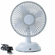후지 상 탁상 조용한 미니 선풍기 데스크탑 팬 화이트 (USB 전원 or AA 목 흔들림 강약) 0589