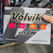 볼빅 비비드 골프공 정품볼 3피스 12개입, FLYON오렌지+루비, 1세트